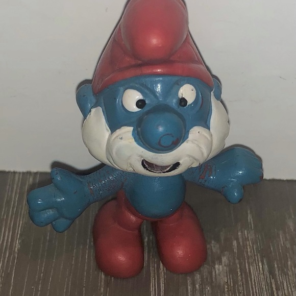 Vintage 1978 Smurf Figurines. Papa Smurf Doctor Smurf - Picture 4 of 10